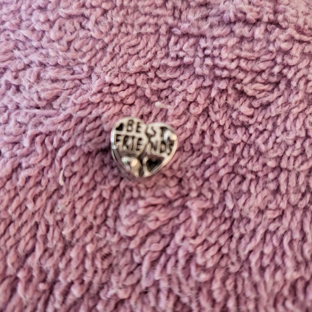 Sterling silver best friends heart